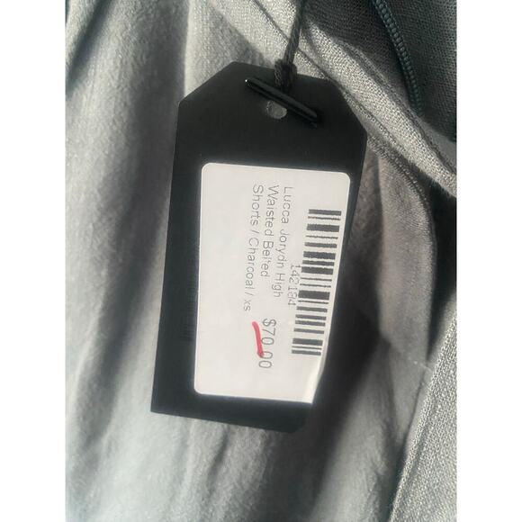 NWT Lucca‎ Jordyn High Waisted Belted Shorts in Charcoal Size XS - Picture 7 of 8